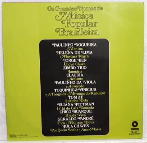 Os Grandes Nomes Da Mpb 1974 Premier D Vinil Loja Especializada