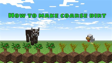 How To Make Coarse Dirt In Minecraft Minecraft Basic Resources Youtube