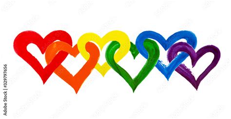 Rainbow Colored Hearts