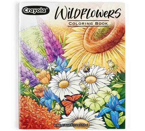 Wildflower Adult Coloring Book 40 Pages Crayola