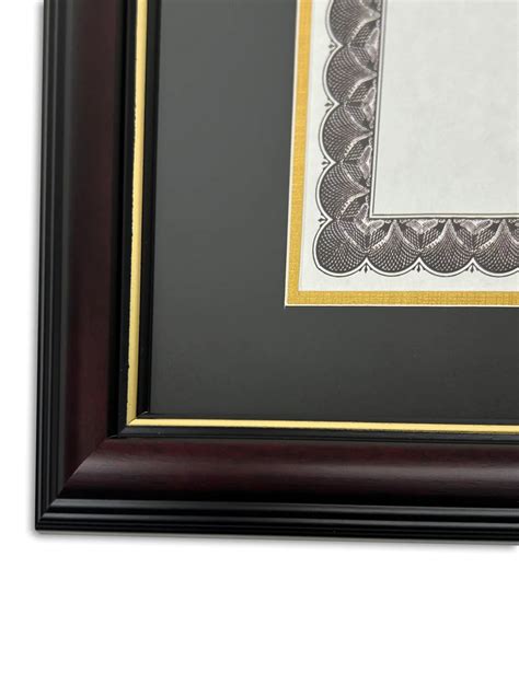 Glossy Cherry Mahogany With Gold Trim Diploma Frame Graduation