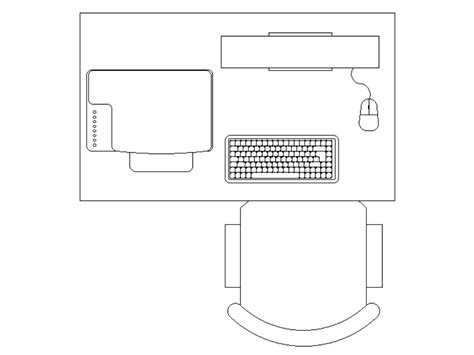 Mesa Escritorio Para Oficina En Autocad Cad Kb Bibliocad