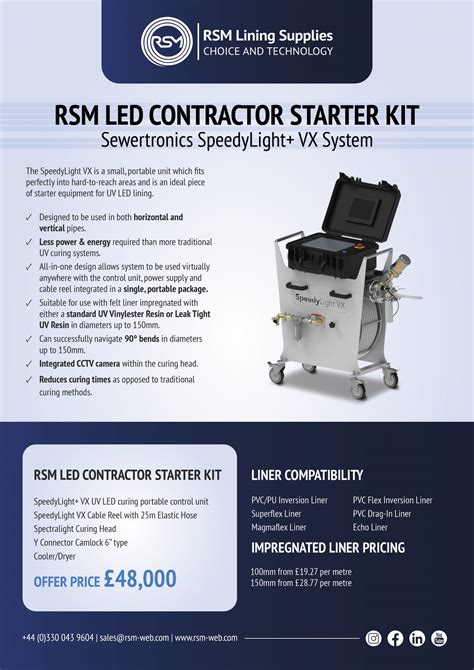 Rsm Led Contractor Starter Kit Rsm Lining Supplies