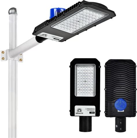 Lampara Led Suburbana Exterior Con Fotocelda Ip W Lm Lampara