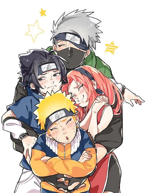 Haruno Sakura Uzumaki Naruto Uchiha Sasuke And Hatake Kakashi Naruto And 1 More Drawn By