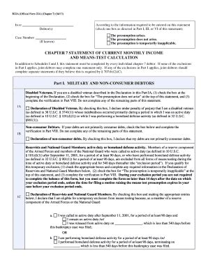 Fillable Online Casb Uscourts Official Form 22A Chapter 7 12 08