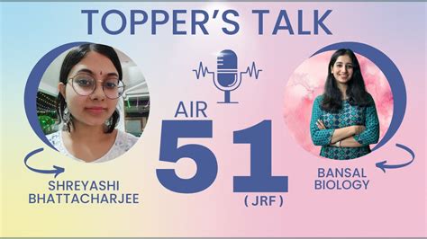 Topper S Talk Shreyashi Bhattacharjee Ii Csir Net Dec Topper I Bansal