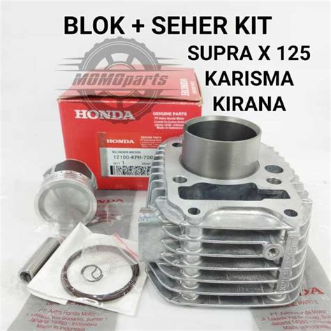 BLOK SEHER SET KOMPLIT PLUS PISTON KIT HONDA KARISMA SUPRA X 125 KIRANA