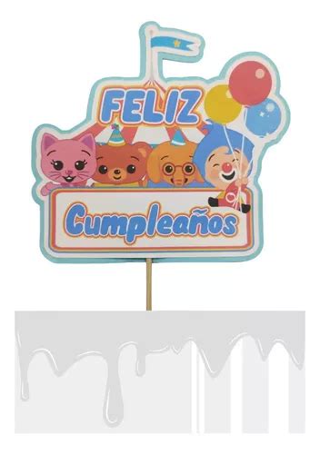 Cake Topper Letrero Pastel Nabicraft Plim Plim Azul Cumple En Venta En