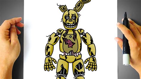 Como Desenhar O Springtrap Cómo Dibujar A Springtrap Five Nights At