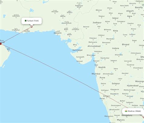 All Flight Routes From Chennai To Turbat Maa To Tuk Flight Routes