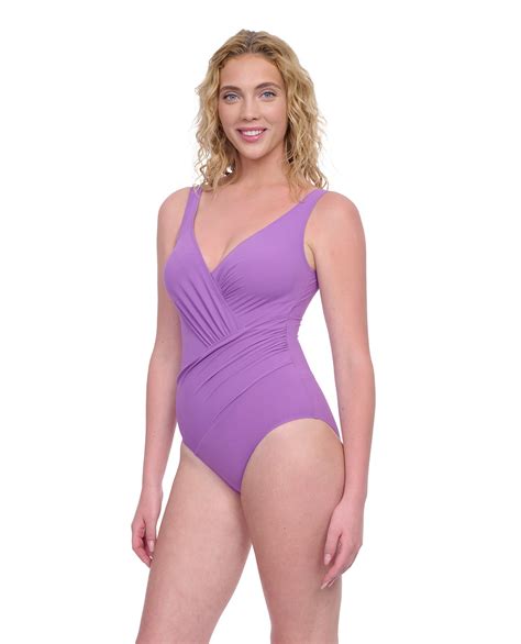 Profile By Gottex Exclusive V Neck Surplice One Piece Swimsuit One