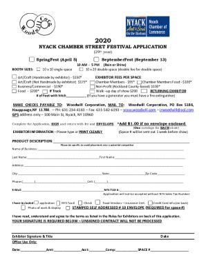 Fillable Online NYACK APPLICATION 2020 W Logo Docx Fax Email Print