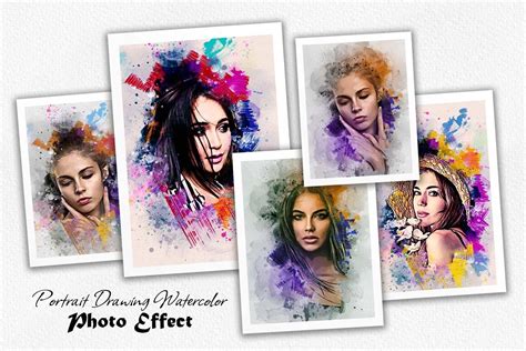 Portrait Drawing Watercolor Effect Graphic By Mristudio Creative Fabrica