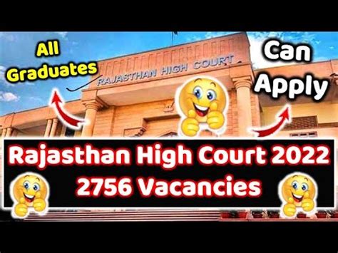 2756 Vacancies At Rajasthan High Court For ALL Direct Selection