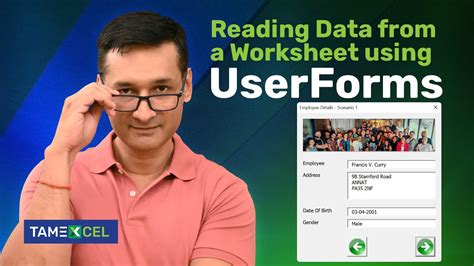 Read Data From A Worksheet And Display In UserForm YouTube