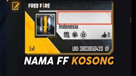 Cara Membuat Nama FF Kosong Spasi Panjang Pendek Mudah