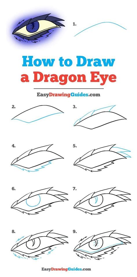 How To Draw A Dragon Eye Step By Step Tutorial