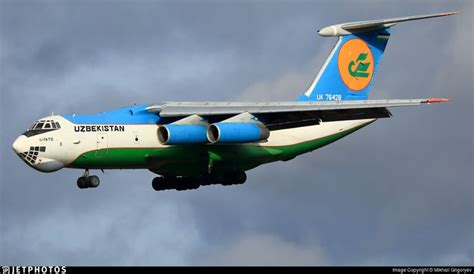 UK 76428 Ilyushin IL 76TD Uzbekistan Airways Mikhail Grigoryev