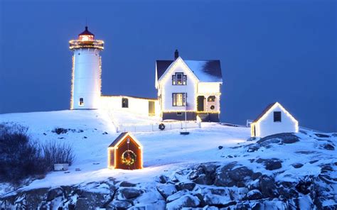 Winter Lighthouse Wallpapers Wallpaper Cave