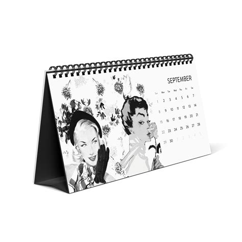 Vintage Collage Sapphic Lesbian Wlw Retro Pin Up Girls Art Desktop Calendar 2024 Year Love Is