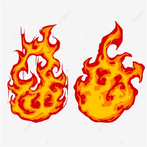 Vector De Ilustración De Bola De Fuego PNG dibujos Bola De Fuego