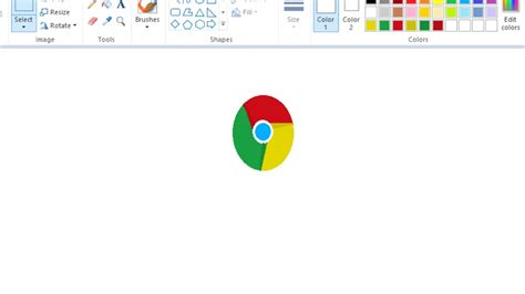 How To Draw Google Chrome Logo In MS Paint Computer Painting Google