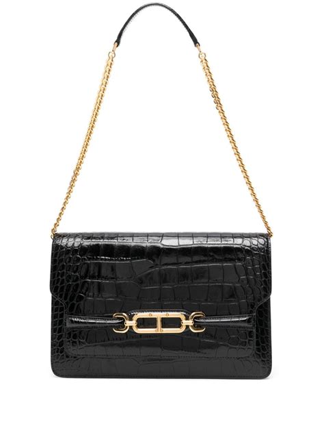 Tom Ford Medium Whitney Leather Shoulder Bag In Purple Modesens