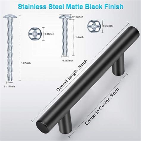 BAFAFOIE 30 Pack 5 Cabinet Handles Drawer Pulls Matte Black For