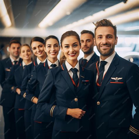 Premium Photo | Happy airline cabin crew