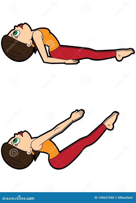 Yoga asana set fish pose stock vector. Illustration of exercise - 140631960