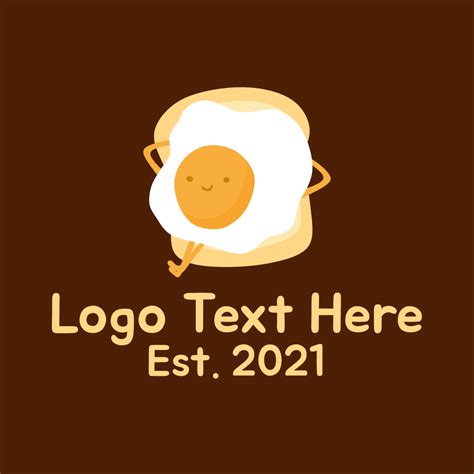 Egg Sandwich Mascot Logo Brandcrowd Logo Maker Brandcrowd