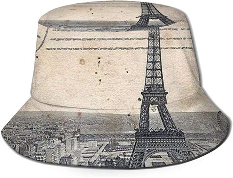 Eiffel Tower Paris Mens Fisherman Hat Summer Travel Outdoor Fishing