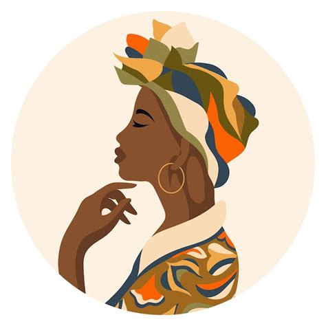 Premium Vector Portrait Of A Beautiful African Woman In A National