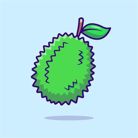 Ilustración de icono de vector de dibujos animados de fruta de durian