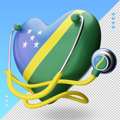 D Dia Mundial Da Sa De Bandeira Das Ilhas Salom O Renderiza O Vista