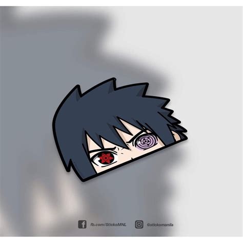 From Naruto Sasuke Uchiha Vinyl Peeker Sticker Paper Stickers Labels