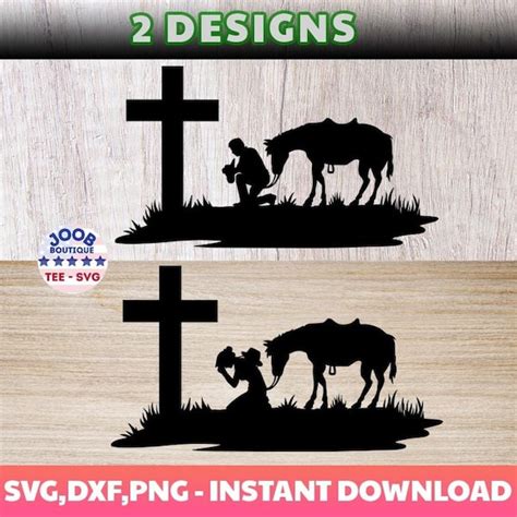 Praying With A Horse Svg Etsy