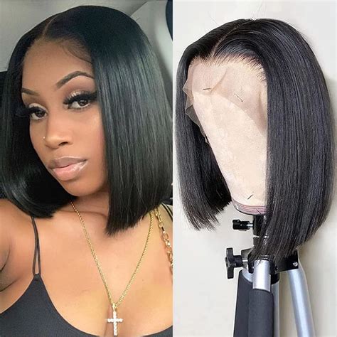 JOEDIR HAIR Bob Lace Front Wig Human Hair Short Bob Wig 8inch Straight