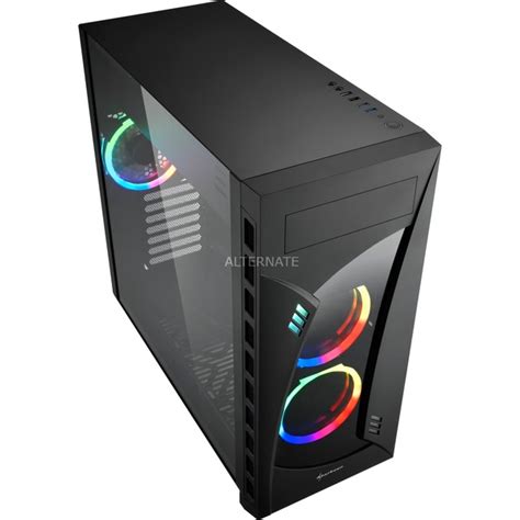 Sharkoon Night Shark Rgb Tower Geh Use Schwarz Window Kit