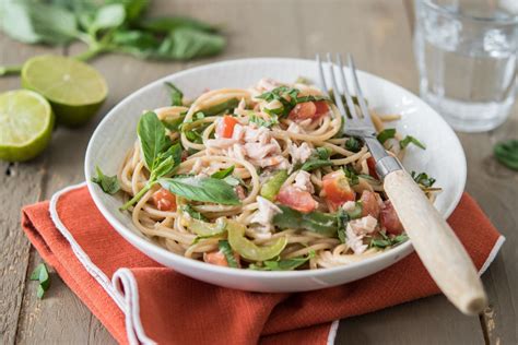 Recette Spaghetti à la crème de thon et poivron vert Quitoque