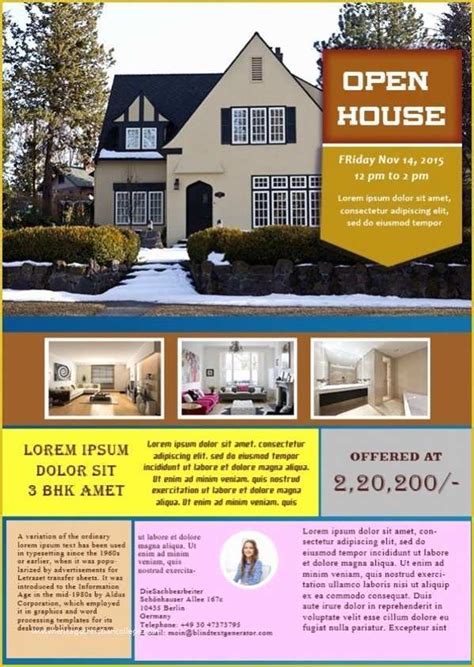 Open House Flyer Template Free Publisher Of 18 Open House Flyers Psd Vector Eps Download ...