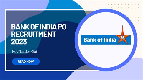 Bank Of India PO Recruitment 2023