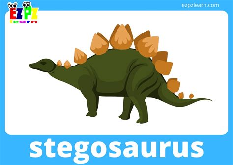 Dinosaur Flashcards With Words ONLINE - Ezpzlearn.com