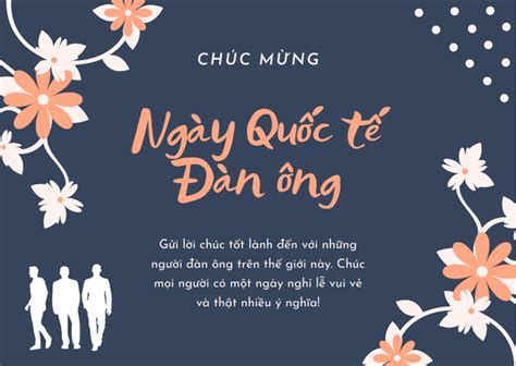 Mẫu thiệp chúc mừng ngày Quốc tế Đàn ông 19 11 online đẹp