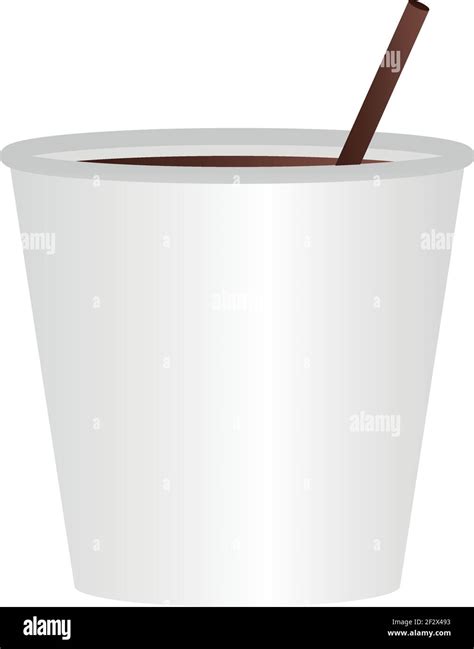 paper coffee cup straw isolated Stock Vector Image & Art - Alamy