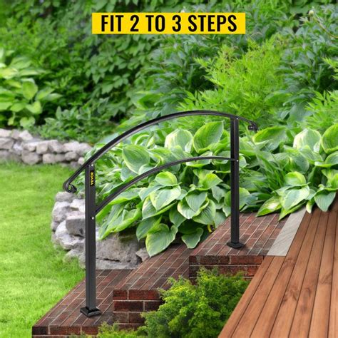 VEVOR Handrails For Outdoor Steps Fit 1 Or 3 Steps Outdoor Stair