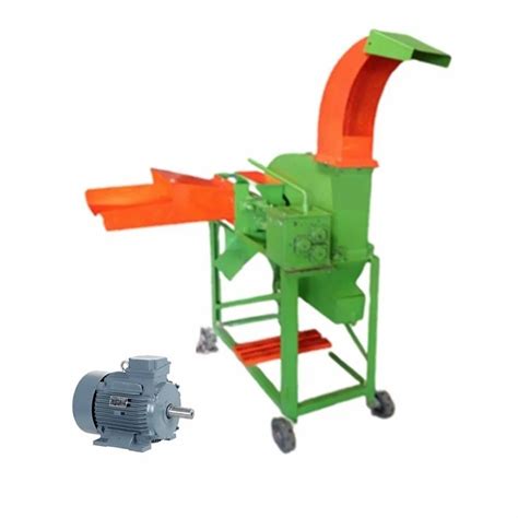 Electric Motor Dry Grass Blower Type Chaff Cutter Upto Kg Hr