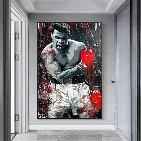 Graffiti Alec Muhammad Ali Graffiti Boxing Art Wall Art Post Inspire