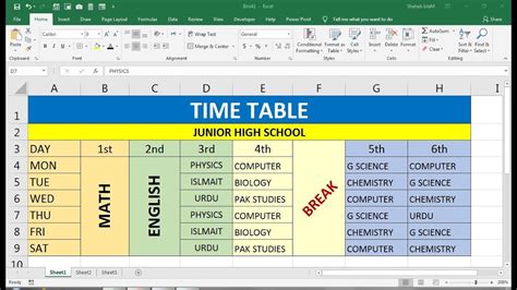 How To Make Time Table In Ms Excel How To Make Time Table In Ms Word